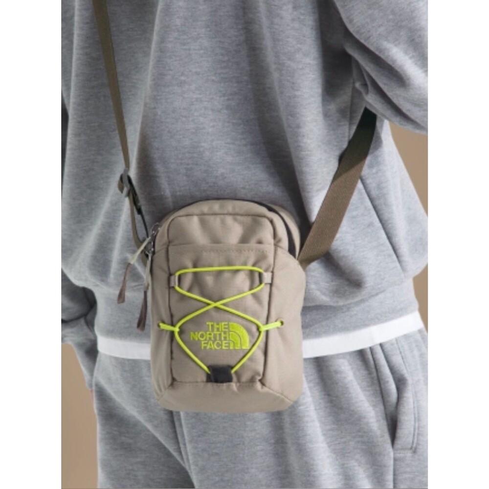 The North Face Jester Crossbody Bag in Mushroom and Lime NWT